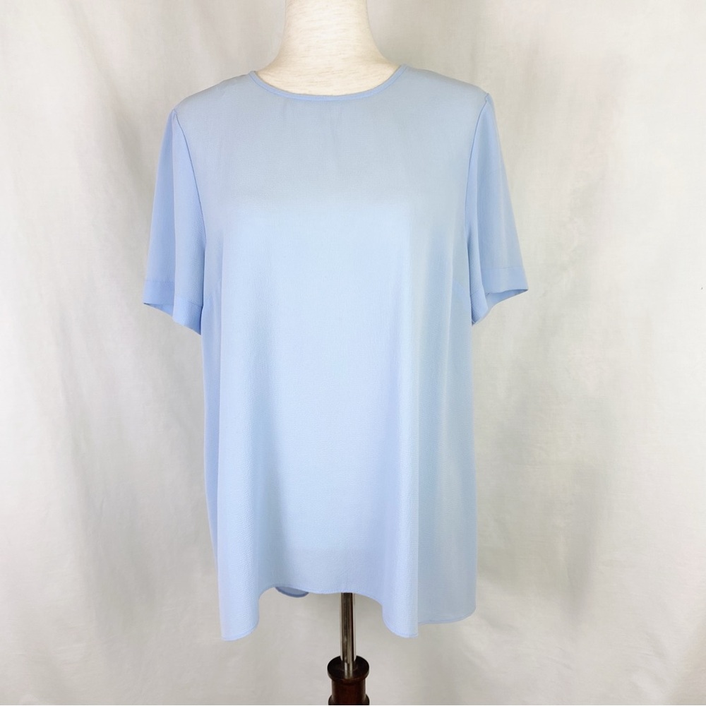 Vince Camuto Light Blue High-Low Blouse Size Medium